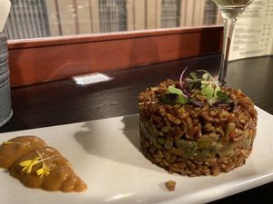 Red rice with vegetables   at La Bartola in Sevilla