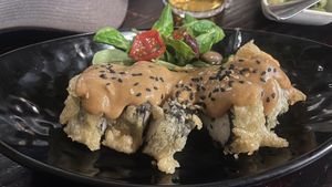 Fried sushi - lovely  at La Bartola in Sevilla