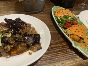 Zuke and aubergine  at La Bartola in Sevilla