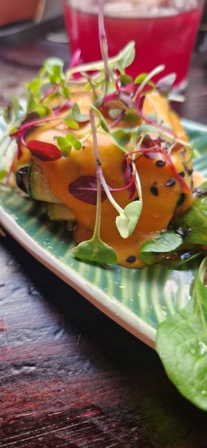 Zuchini sachets at La Bartola in Sevilla