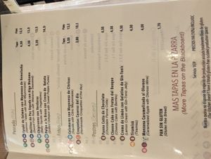 Menu as of January 29, 2024, page 2 of 2. at La Bartola in Sevilla