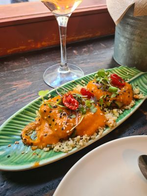Zucchini pockets at La Bartola in Sevilla