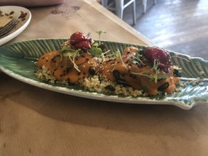 Wrapped vegetables in sauce (my favourite)  at La Bartola in Sevilla