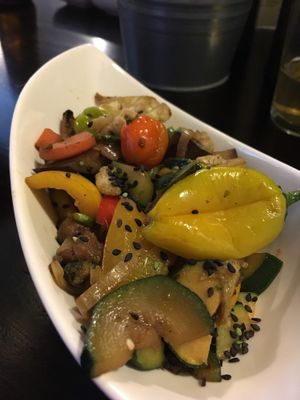 Sautéed veggies at La Bartola in Sevilla