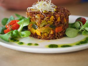 Thai Rice vegan at La Bartola in Sevilla