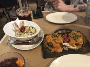 Zucchini & humus!  at La Bartola in Sevilla