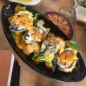 Vegan sushi tapas. at La Bartola in Sevilla