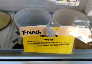 Ice cream sign at Eats and Sweets in Lafayette