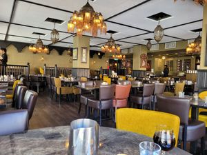 Indoor seating and decor at Jaipur in Oslo