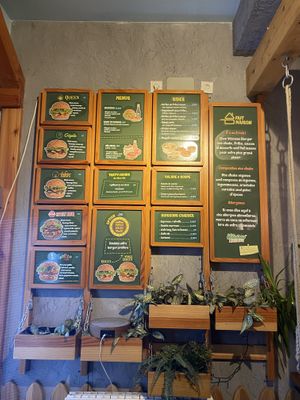 Menu. The curry burger was delicious    at Velicious Burger in Strasbourg