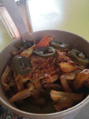 Loaded fries at Velicious Burger in Strasbourg