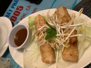 The spring rolls were yum! at Bun Bo Vietnam- Raval in Barcelona