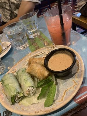 Summer Rolls, spring rolls and cashew sauce  at Bun Bo Vietam - Gotico in Barcelona