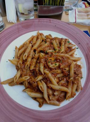 Pasta with soy ragu at Fauno Bar in Sorrento