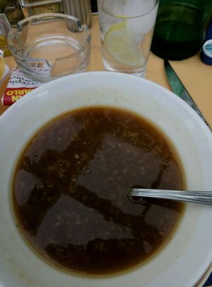 Beans soup  at Fauno Bar in Sorrento