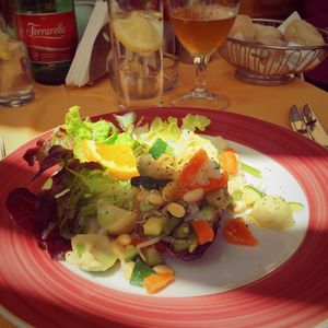 avocado salad at Fauno Bar in Sorrento