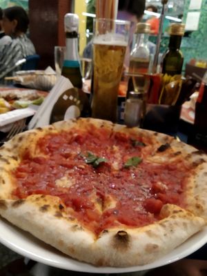 Pizza Marinara. Monday 31st August 2020. at Fauno Bar in Sorrento