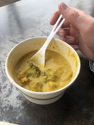 Soup of the day: cheezy broccoli at Rawlicious in Cedar Rapids