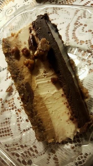 Vegan Raw Turtle Cheesecake. I refused to share. at Rawlicious in Cedar Rapids