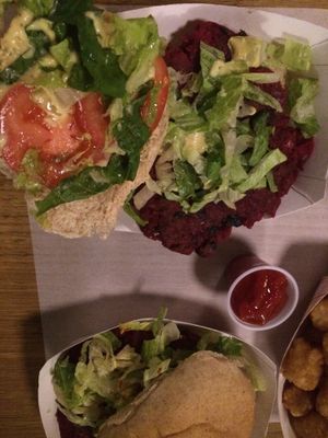 The veggie burger  at The Playhouse & Swillburger in Rochester