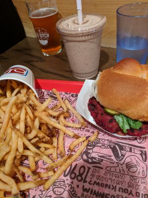 Burger, fries and a shake! at The Playhouse & Swillburger in Rochester
