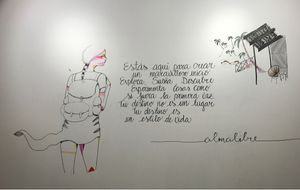 Inspiring decoration at Almalibre Acai Bar in Barcelona