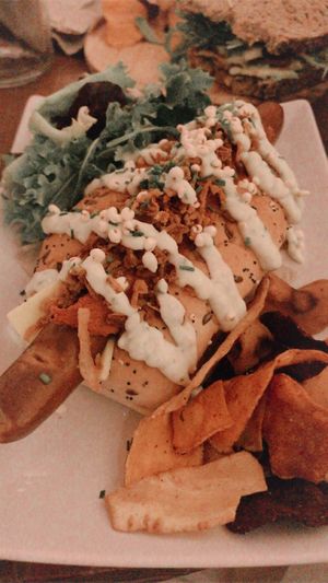 Decided to give them a second chance and the vegan hotdog is quite good, the patatas bravas are my favorite now  at Almalibre Acai Bar in Barcelona