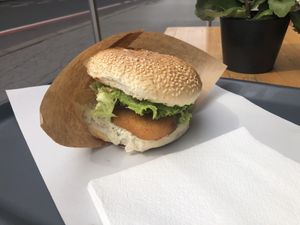 Chicken burger   at Fari's in Ljubljana