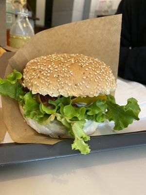 vegan burger   at Fari's in Ljubljana