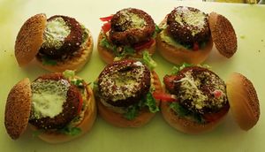 Falafel Burgers  at Fari's in Ljubljana