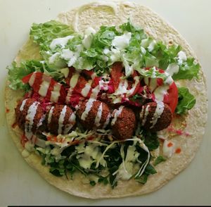 Falafel wrap  at Fari's in Ljubljana