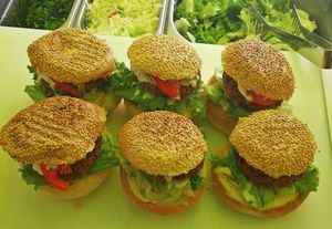 Falafel Burger  at Fari's in Ljubljana