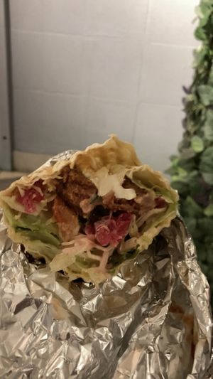 Vegan chicken wrap  at Fari's in Ljubljana