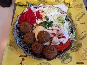 Falafel salad at Fari's in Ljubljana