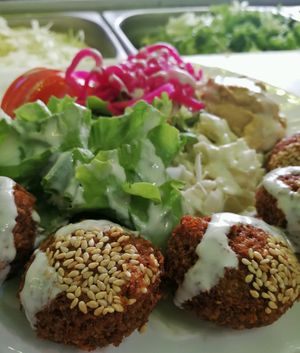 falafel solata  at Fari's in Ljubljana
