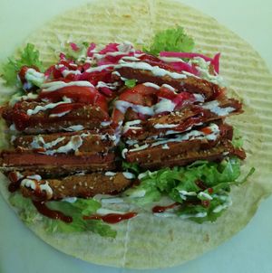 Vegan chicken wrap 👌🙂 at Fari's in Ljubljana