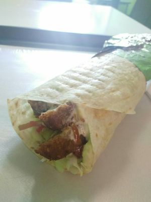 Vegan chicken wrap at Fari's in Ljubljana
