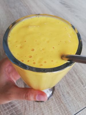 Mango lassi at Spice Garden in Sitges