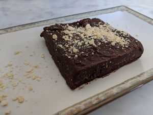 Raw chocolate cake at Spice Garden in Sitges