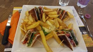 Vegan Sandwich with Fries at Cortina Pub in San Michele Al Tagliamento