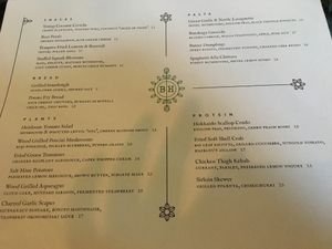 Current menu at Bad Hunter in Chicago
