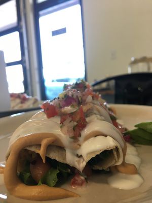 A heavenly oil-free buritto at Herbivoro in Portland