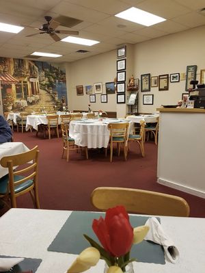 quaint interior  at Chams Lebanese Cuisine in Parkersburg