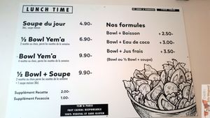 Week lunch menu at Yem'a Paris in Paris