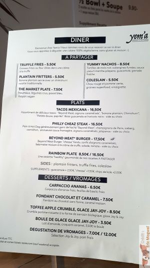 Vegan street food on diner and week end at Yem'a Paris in Paris