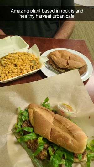 Delicious plant based and vegan at Healthy Harvest Urban Farms & Cafe in Rock Island