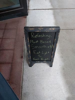 signage at Healthy Harvest Urban Farms & Cafe in Rock Island