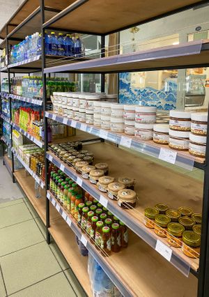 Great variety of butter! I even saw butter from pine nuts   at VEGGY SHOP in Vladivostok