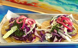 Portobello chimichurri tacos at Anaya Coffee in Melbourne