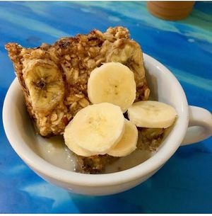 Baked oatmeal.  at Anaya Coffee in Melbourne
